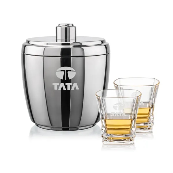 The Pescara Ice Bucket & On-the-Rocks Set combines modern style with... from ASI 84592 St Regis Group