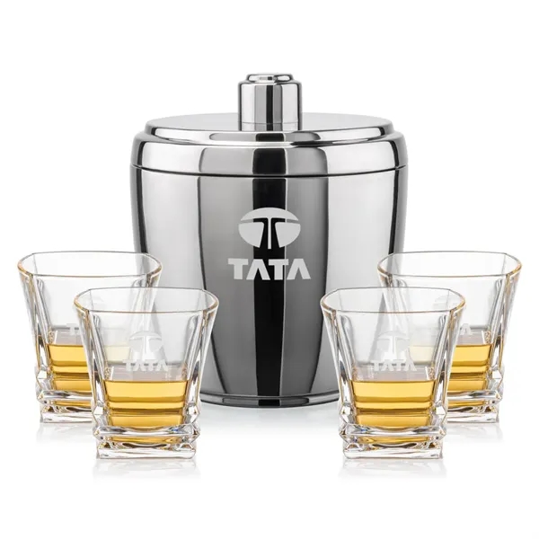 The Pescara Ice Bucket & On-the-Rocks Set combines modern style with... from ASI 84592 St Regis Group