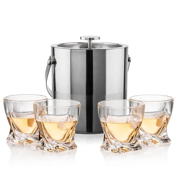 The Catania Ice Bucket with On-the-Rocks Set brings refined style and... from ASI 84592 St Regis Group