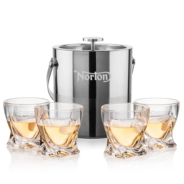 The Catania Ice Bucket with On-the-Rocks Set brings refined style and... from ASI 84592 St Regis Group