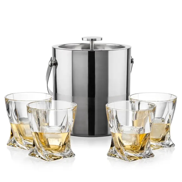 The Catania Ice Bucket with On-the-Rocks Set brings refined style and... from ASI 84592 St Regis Group