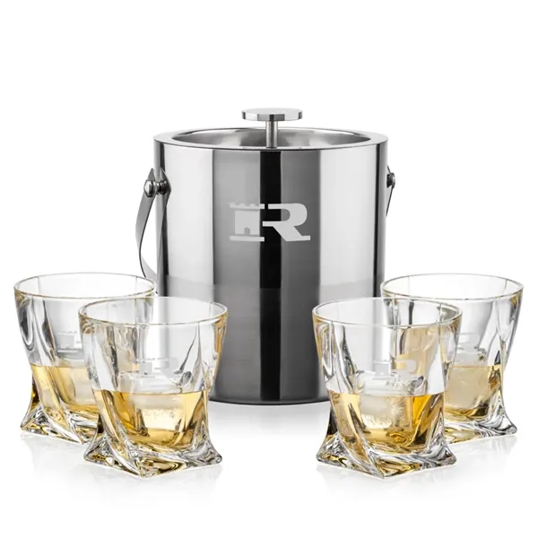 The Catania Ice Bucket with On-the-Rocks Set brings refined style and... from ASI 84592 St Regis Group