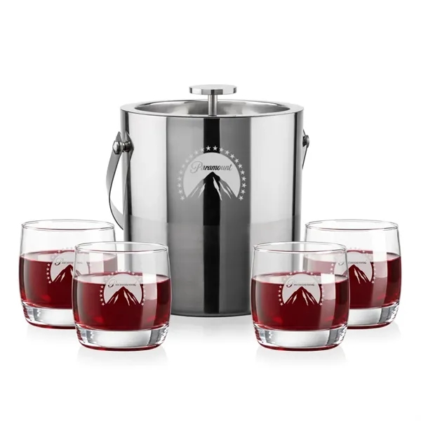 The Catania Ice Bucket with On-the-Rocks Set brings refined style and... from ASI 84592 St Regis Group