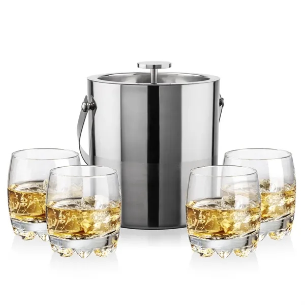 The Catania Ice Bucket with On-the-Rocks Set brings refined style and... from ASI 84592 St Regis Group