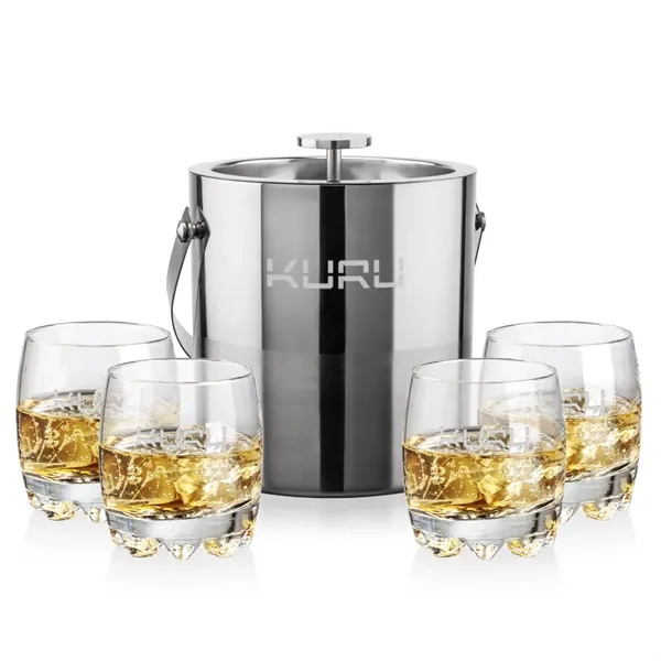 The Catania Ice Bucket with On-the-Rocks Set brings refined style and... from ASI 84592 St Regis Group