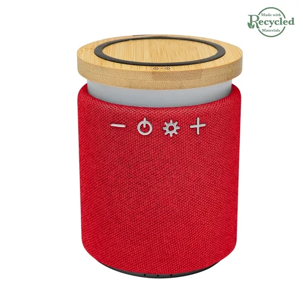 Bluetooth speaker with LED light and wireless charger for QI-enabled devices.... from ASI 61125 Hit Promotional Products / Hit®