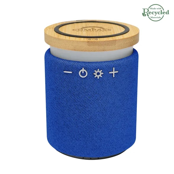 Bluetooth speaker with LED light and wireless charger for QI-enabled devices.... from ASI 61125 Hit Promotional Products / Hit®