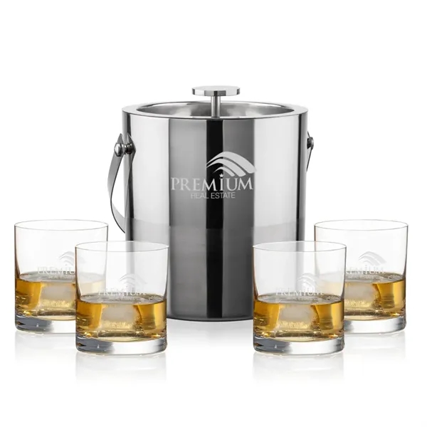 Item #SST1013-FA Catania Ice Bucket & Franca On-the-Rocks Set