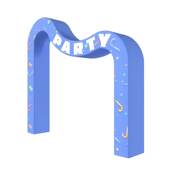 10' Wave Arch Display, aluminum frame, full color imprint on 240g... from ASI 49891 Discount Marketing Products / DMP