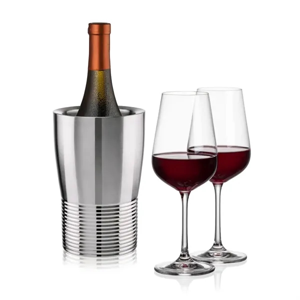 The Genoa Wine Cooler & Wine Glass Set brings a sleek,... from ASI 84592 St Regis Group