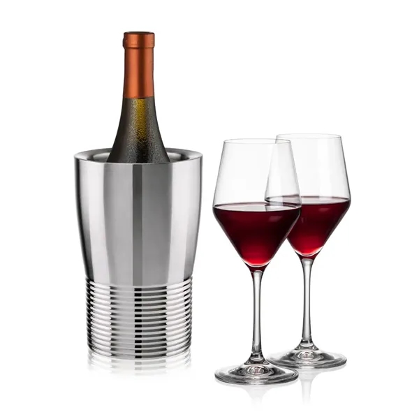 The Genoa Wine Cooler & Wine Glass Set brings a sleek,... from ASI 84592 St Regis Group