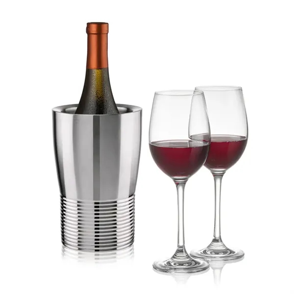 The Genoa Wine Cooler & Wine Glass Set brings a sleek,... from ASI 84592 St Regis Group