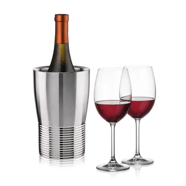 The Genoa Wine Cooler & Wine Glass Set brings a sleek,... from ASI 84592 St Regis Group