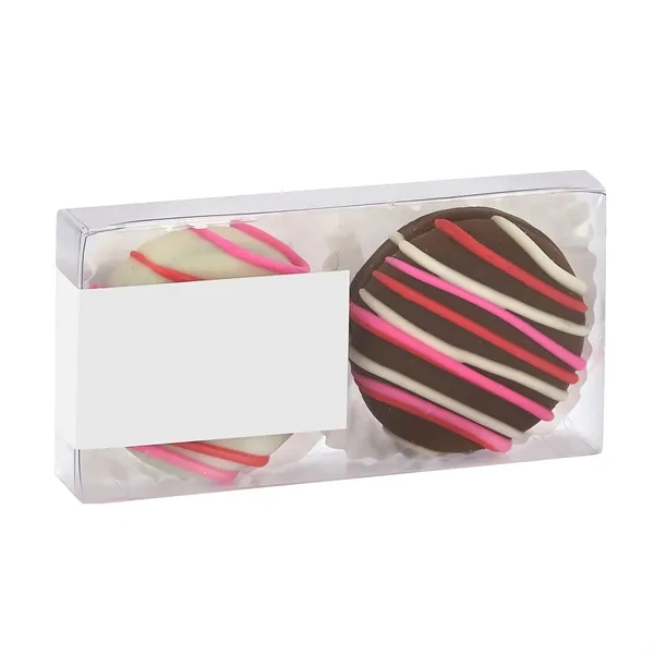 1 Milk + 1 White Chocolate covered Oreo with red and... from ASI 71685 Midnite Snax®