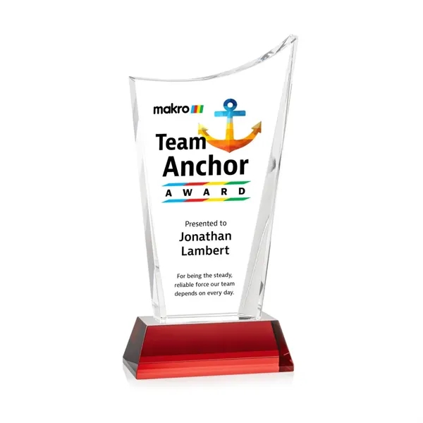 Burnett VividPrint™ Award on Newhaven Base - Red... from ASI 84592 St Regis Group / St Regis