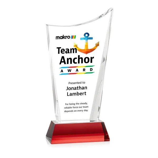 Burnett VividPrint™ Award on Newhaven Base - Red... from ASI 84592 St Regis Group / St Regis