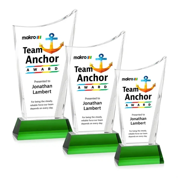 Burnett VividPrint™ Award on Newhaven Base - Green... from ASI 84592 St Regis Group / St Regis