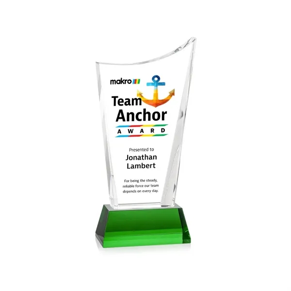 Burnett VividPrint™ Award on Newhaven Base - Green... from ASI 84592 St Regis Group / St Regis