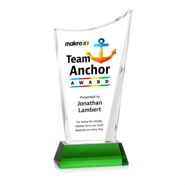 Burnett VividPrint™ Award on Newhaven Base - Green... from ASI 84592 St Regis Group / St Regis