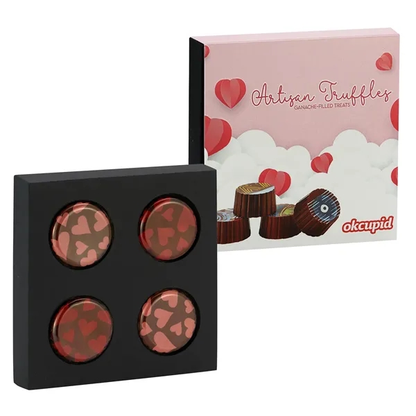 Sweetheart Artisan Truffle Box with 4 Valentine's Day Truffles... from ASI 71685 Midnite Snax®