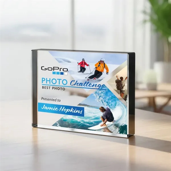 The expertly crafted VividPrint™ Verona is a Starfire crystal rectangle award... from ASI 84592 St Regis Group / St Regis