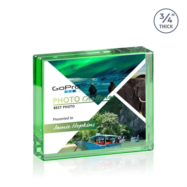 The expertly crafted VividPrint™ Verona is a Starfire crystal rectangle award... from ASI 84592 St Regis Group / St Regis