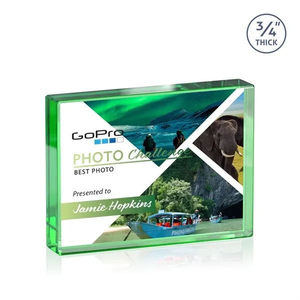 The expertly crafted VividPrint™ Verona is a Starfire crystal rectangle award... from ASI 84592 St Regis Group / St Regis