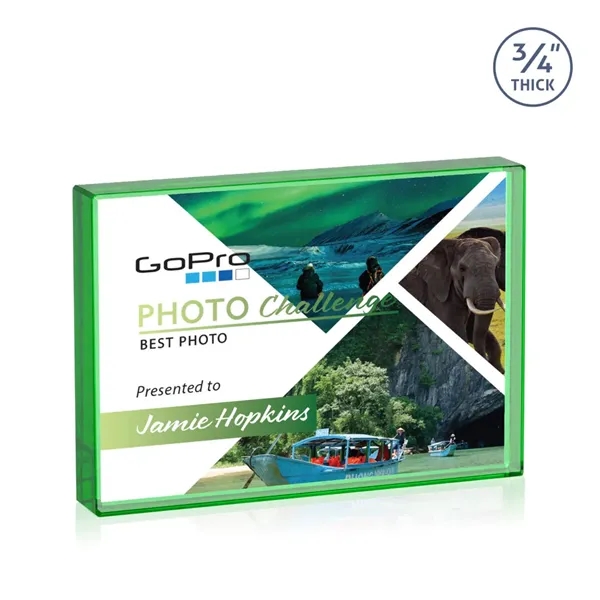 The expertly crafted VividPrint™ Verona is a Starfire crystal rectangle award... from ASI 84592 St Regis Group / St Regis