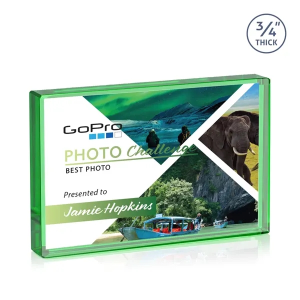 The expertly crafted VividPrint™ Verona is a Starfire crystal rectangle award... from ASI 84592 St Regis Group / St Regis