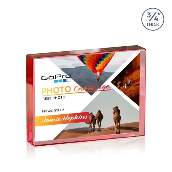 The expertly crafted VividPrint™ Verona is a Starfire crystal rectangle award... from ASI 84592 St Regis Group / St Regis