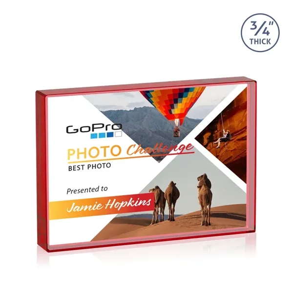 The expertly crafted VividPrint™ Verona is a Starfire crystal rectangle award... from ASI 84592 St Regis Group / St Regis