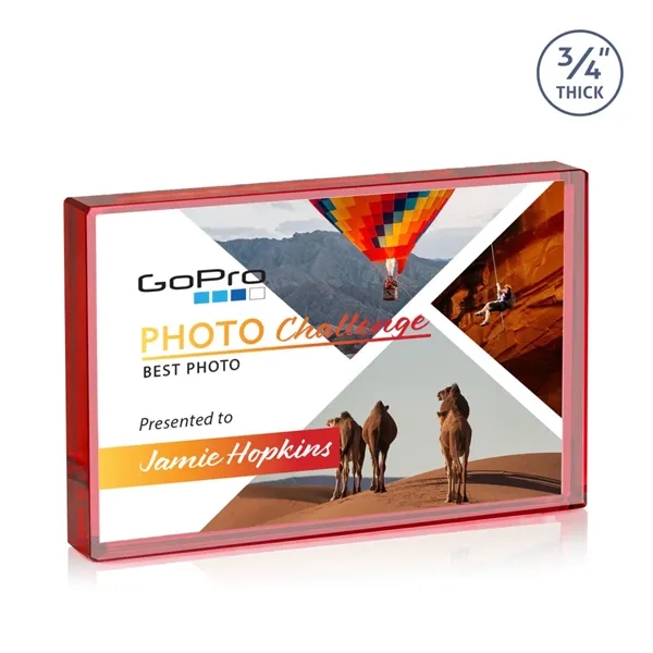 The expertly crafted VividPrint™ Verona is a Starfire crystal rectangle award... from ASI 84592 St Regis Group / St Regis