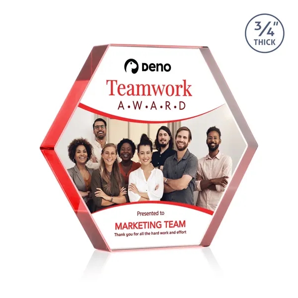 The Gilford Hexagon VividPrint™ Award is crafted from premium starfire crystal,... from ASI 84592 St Regis Group / St Regis