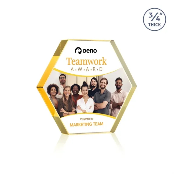 The Gilford Hexagon VividPrint™ Award is crafted from premium starfire crystal,... from ASI 84592 St Regis Group / St Regis