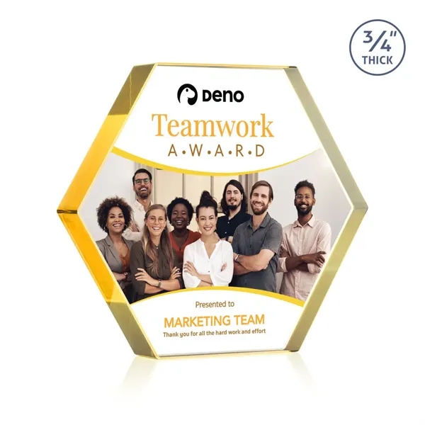 The Gilford Hexagon VividPrint™ Award is crafted from premium starfire crystal,... from ASI 84592 St Regis Group / St Regis