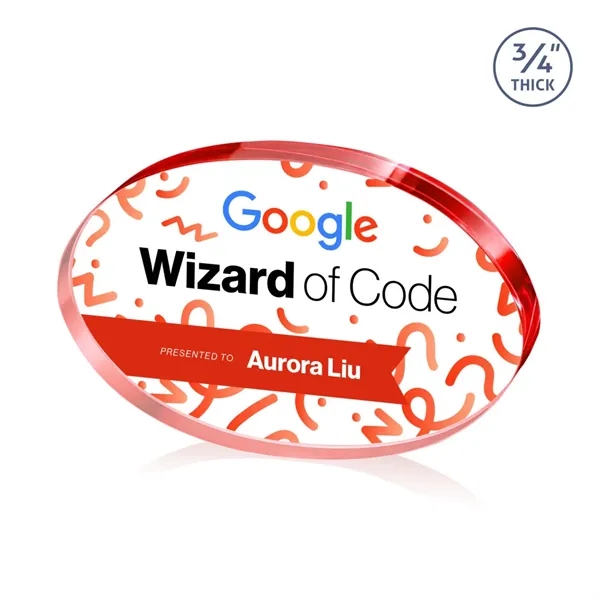 The Baldus Oval VividPrint™ Award is crafted from premium starfire crystal,... from ASI 84592 St Regis Group / St Regis
