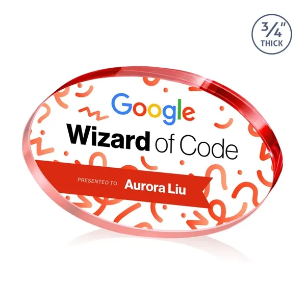 The Baldus Oval VividPrint™ Award is crafted from premium starfire crystal,... from ASI 84592 St Regis Group / St Regis