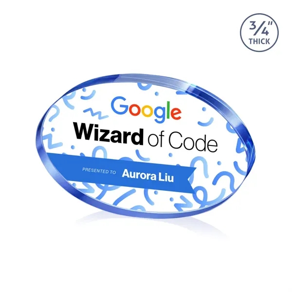 The Baldus Oval VividPrint™ Award is crafted from premium starfire crystal,... from ASI 84592 St Regis Group / St Regis