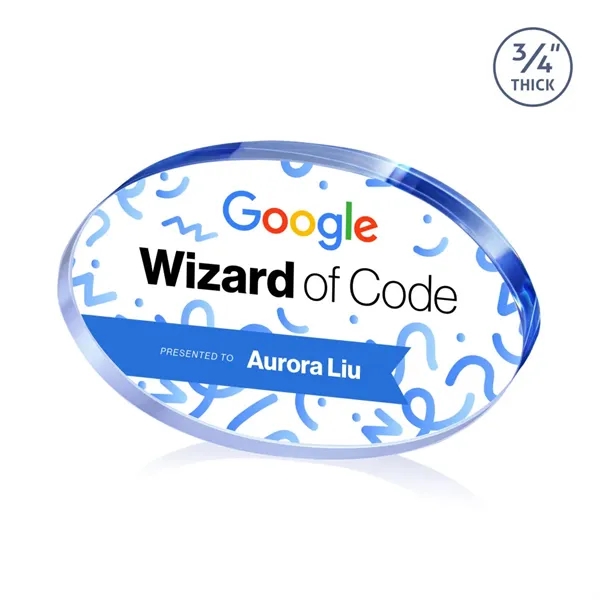 The Baldus Oval VividPrint™ Award is crafted from premium starfire crystal,... from ASI 84592 St Regis Group / St Regis