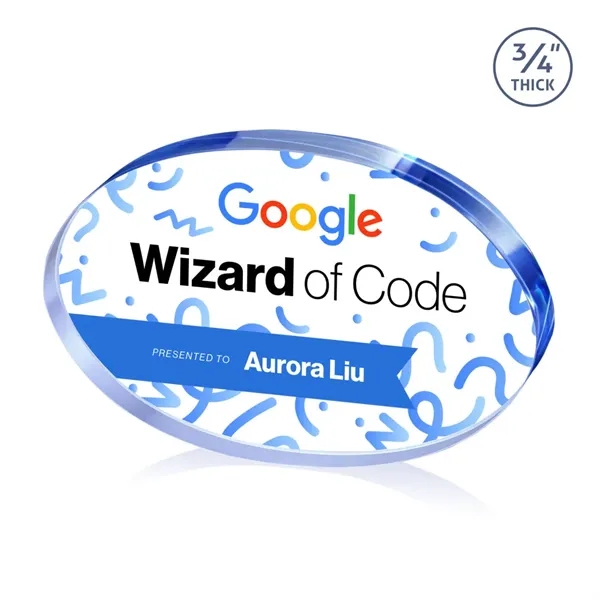 The Baldus Oval VividPrint™ Award is crafted from premium starfire crystal,... from ASI 84592 St Regis Group / St Regis