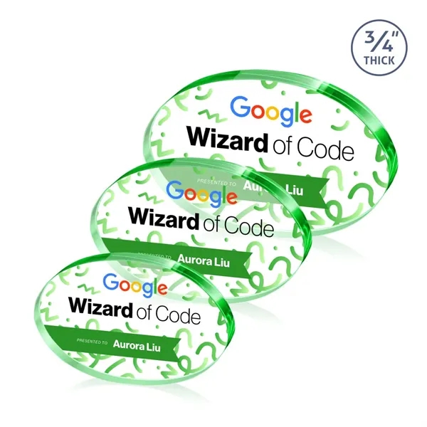 The Baldus Oval VividPrint™ Award is crafted from premium starfire crystal,... from ASI 84592 St Regis Group / St Regis