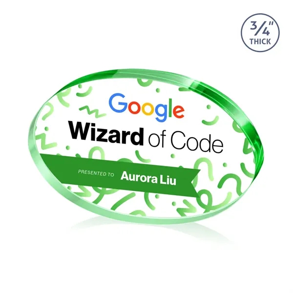The Baldus Oval VividPrint™ Award is crafted from premium starfire crystal,... from ASI 84592 St Regis Group / St Regis