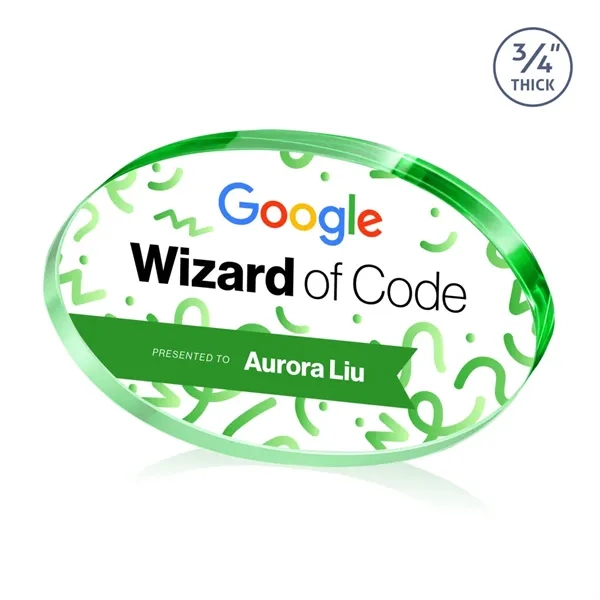 The Baldus Oval VividPrint™ Award is crafted from premium starfire crystal,... from ASI 84592 St Regis Group / St Regis