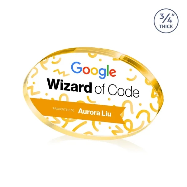 The Baldus Oval VividPrint™ Award is crafted from premium starfire crystal,... from ASI 84592 St Regis Group / St Regis