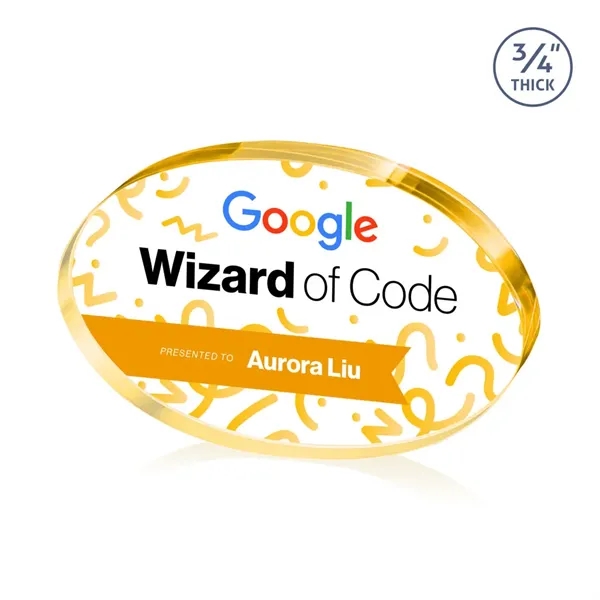 The Baldus Oval VividPrint™ Award is crafted from premium starfire crystal,... from ASI 84592 St Regis Group / St Regis