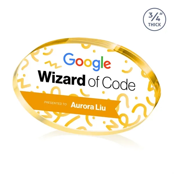 The Baldus Oval VividPrint™ Award is crafted from premium starfire crystal,... from ASI 84592 St Regis Group / St Regis