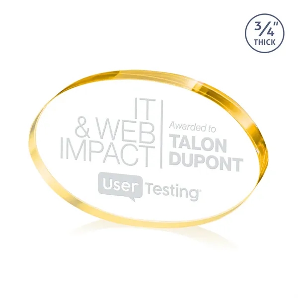 The Baldus Oval Award is crafted from premium starfire crystal, featuring... from ASI 84592 St Regis Group / St Regis