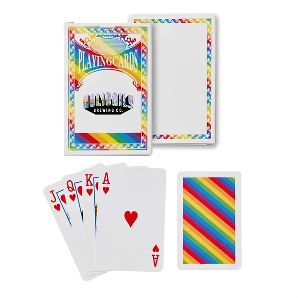 Standard deck of playing cards with a full-color imprint on the... from ASI 63549 Jornik Manufacturing Corp