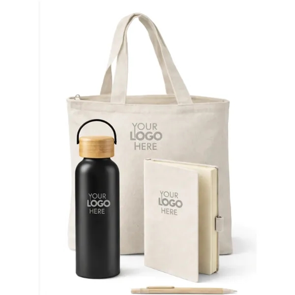 Onboarding Kit with Eco Friendly Tote, Bottle and Journal... from ASI 89971 Stuff A Mug