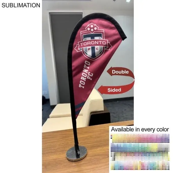 Table Topper Teardrop Sail Sign Flag, 20"... from ASI 53509 FIEL-Fairdeal Import & Export